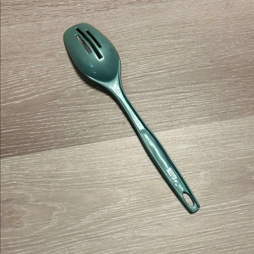 Foley Vintage Metallic Teal Slotted Kitchen Spoon